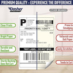 Dasher Products Thermal Shipping Labels Compatible with Dymo LabelWriter 4XL 1744907 4x6 Internet Postage Labels, Water Resistant, Strong Adhesive, Perforated, 220 per Roll (4 Pack)