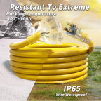 15 FT 10 Gauge Outdoor Extension Cord with Multiple Outlets Light Indicator, Flexible 3 Outlet Weatherproof Heavy Duty Extension Cord Waterproof Yellow, 15A 1875W 10AWG SJTW, ETL Listed