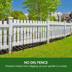 Goovilla Garden Fence, Total 27ft(L) x 24in(H) Garden Fencing Animal Barrier, 25 Pcs Rustproof Metal Fence Panels, Black No Dig Fence, Decorative Garden Fences and Borders for Dogs, Flower Bed, Patio
