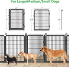 Decorative Garden Fence with Gate, 40 in(H) x 63 ft(L) Rustproof Metal Fence Panels No Dig Fence with Full Panel Gate, Dog Fence Outdoor for Yard, Animal Barrier Garden Fencing for Yard
