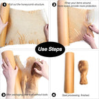 Dish Packing Kit Glassware Moving Supplies for Friagle Items 15"x500' Honeycomb Packing Paper Roll Recyclable Moving Paper with Fragile Stickers Alternative to Bubble Cushioning Wrap for Shipping