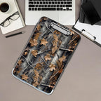 Clipboard with Storage,Office Supplies Nursing Clipboards Folder with Pen Holder Plastic Storage ClipBoard Foldable for Teacher Nurse,Camouflage Forest