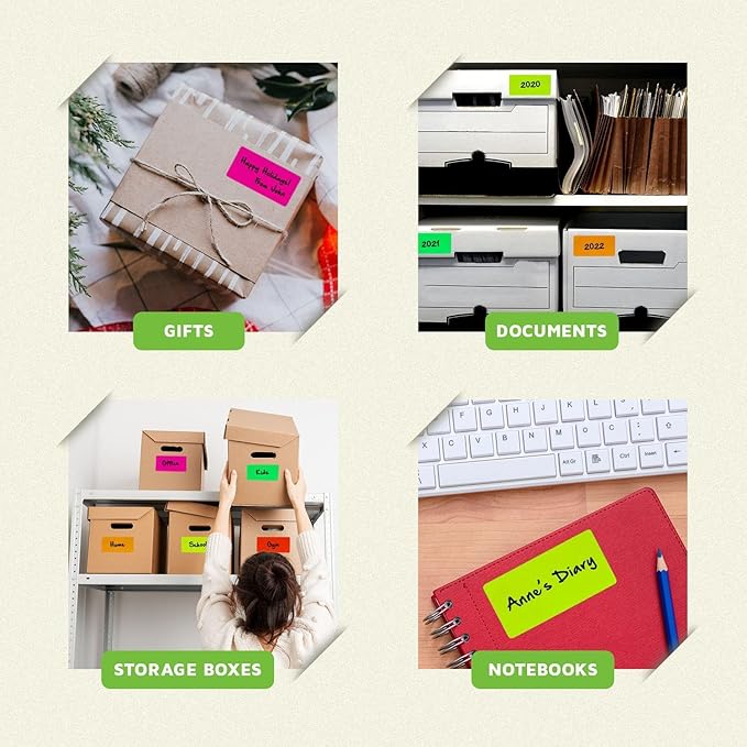 Royal Green Rectangular Stickers Color-Coding Labels for Organizing, Moving, and Storage Boxes 4" x 2" Stickers to Write On Name Tags, 150-Pack (Pastel Purple)