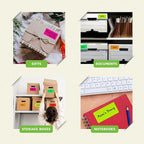 Royal Green Rectangular Stickers Color-Coding Labels for Organizing, Moving, and Storage Boxes 4" x 2" Stickers to Write On Name Tags, 150-Pack (Olive Green)
