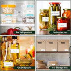 500 Removable Freezer Labels, 2x3 inches Water Oil Waterproof Stickers to Write on for Bottles Canning Containers Jars Pantry Organization Paper Name Clothes Tags Box Storage Bins Daycare, 3 Color