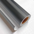 3D Carbon Fiber Film Twill Weave Vinyl Sheet Roll Wrap (60" X 60", Black)