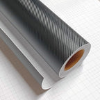 3D Carbon Fiber Film Twill Weave Vinyl Sheet Roll Wrap (108" X 60", Black)