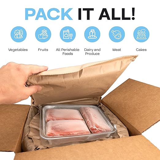 Insulated Thermal Shipping Box 14" x 14" x 14", Pack of 1 - USA-Made Cold Food Shipping Box 5.8-Gallon Capacity with Thermal Paper Liners, Absorb Condensation – Ideal for Frozen Food by IDL Packaging