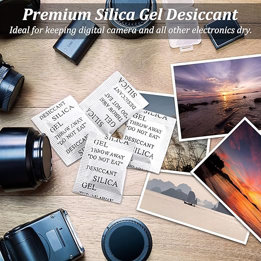 Silica Gel Packets, 50PCS 5 Gram Premium Transparent Desiccant Packs for Storage, Moisture Absorbers for Control Absorbing, Desiccant Dehumidifiers Bags for Electronics, Clothes Shoes, Jewelry, Spices