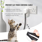 25ft - 1/2 inch Cord Protector Cable Sleeve Split Wire Loom Tubing for Power Cord Audio USB Cable, Cord Sleeve Cable Management for TV Computer, Cord Protectors from Pets Chewing, Black