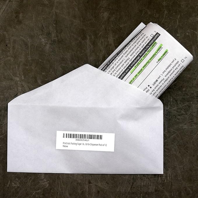 Compatible Direct Thermal Labels Replacement for Dymo 30252 (1-1/8" x 3-1/2") 24 Rolls Return Address & Barcode Labels - Use with Labelwriter 450, 450 Turbo, 4XL Printers - 350 Labels/Roll