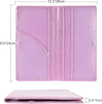 Cacturism Car Registration and Insurance Holder, Car Accessories Vehicle Glove Box Car Organizer Men Women Wallet Case with Magnetic Shut for Cards, Essential Document, Driver License, Bling Pink