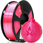 Geeetech Silk PLA Filament 1.75mm, Metal-Like Shiny Silk Rose Pink 3D Filament 1kg (2.2lbs) 1 Spool, Dimensional Accuracy +/- 0.02 mm, Fit Most FDM Printer (Magenta)