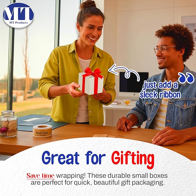 MT Products 4" x 4" x 4" Corrugated White Cardboard Shipping Boxes - Mailing Boxes for Shipping - Mailer Boxes For Shipping - Packaging Boxes (Pack of 15) - Made in the USA