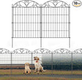 10 Panels No Dig Decorative Outdoor Garden Fence, 40 in(H) X 23.6 ft(L) Animal Barrier Fencing, Rustproof Portable Fence, Temporary Dog Fence Outdoor for Yard, Outside, Backyard, Patio