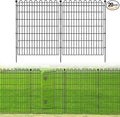 20 Panels No Dig Decorative Garden Fence with 2 Gates for Yard, 40 in(H) X 47.2 ft(L) Animal Barrier Fencing for Outdoor Dog, Metal Portable Garden Fences for Borders, Pets, Landscape, Temporary Fence