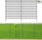 20 Panels No Dig Decorative Garden Fence with 2 Gates for Yard, 40 in(H) X 47.2 ft(L) Animal Barrier Fencing for Outdoor Dog, Metal Portable Garden Fences for Borders, Pets, Landscape, Temporary Fence