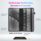 Car Registration and Insurance Holder,Leather Insurance License and Registration Card Holder for Car Glove Box, Auto Truck Document Holder Organizer for Men Women-Moon with Red Rose Flower