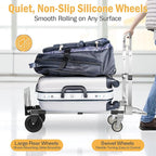 600 LBS Dolly Cart with Wheels, 3 in 1 Folding Hand Truck with Retractable Handle, Aluminum Heavy Duty Hand Cart with 4 Wheels, Collapsible Hand Truck Dolly for Warehouse, Home, Supermarket