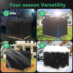 Zipper Pallet Cover,KY-HUAEN 900D Heavy Duty Pallet Covers Fits Large Pallets Up to 48" x60"x48" Waterproof,Rip-Proof, Fade Resistant, With Fixed Rope