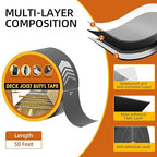 12 Pack Butyl Sealant Tape 2" x 50', Deck Joist Tape for Decking, Waterproof and Anti-Corrosion for Extend Deck Life