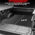 Truck Bed Mat Fit Ford F150 & Lightning 2015-2026 6.5FT Standard Bed (Not Fit 5.5FT/8FT), TPE All Weather Truck Bed Liner Cargo Liner F150 Accessories