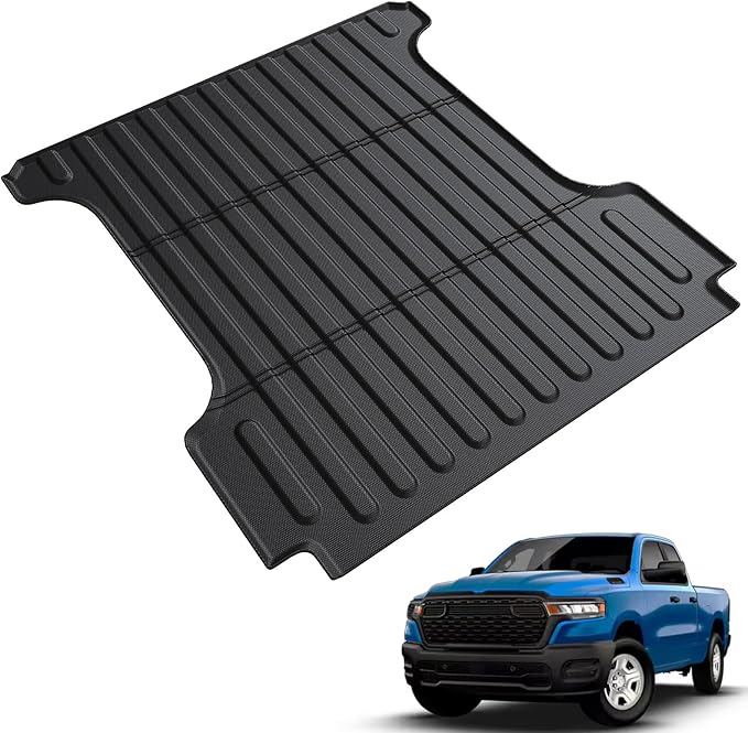Truck Bed Mat for Dodge Ram 1500/1500 RHO 2019-2026 & Ram 1500 Classic 2019-2024 Short Bed, All Weather Bed Liner for 1500 Accessories, 5.7FT 67.4'' TPE Cargo Liner Truck Mat (Not for RamBox)