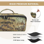 WORKPRO Tool Bag with Zipper, 10" Utility Wide Mouth Heavy Duty Tool Storage Bag, Multipurpose Zipper Tool Pouch Tote Bag for Organizer 3-pack, Camo