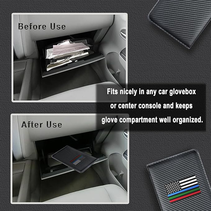 Car Insurance and Registration Card Holder | for BMW Ford Tesla Cadillac All Cars | Store Cards, ID License & Essential Documents | Premium Leather with Magnetic Closure
