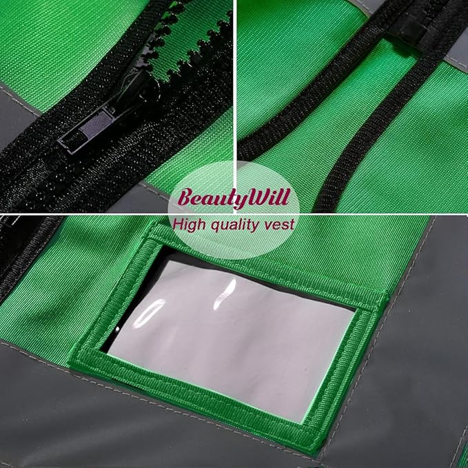 BeautyWill Custom Logo Safety Vest Class2 High Visibility Reflective Vest Breathable Construction Vest