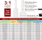 Chanzon 3:1 Ratio 1-1/4" (30mm) Heat Shrink Tubing - Marine Grade Waterproof Adhesive Lined - 4Ft Roll (1.22M Total Length) White Polyolefin Sleeving Wrap Shrinking 3 to 1 Ratio 1pcs