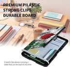 Clipboard with Storage High Capacity Plastic Nursing Clipboards with Pen Holder File Folder Storage Box Clipboard with Heavy Duty Clips for Teacher,Doctor,Offices-Elegant Red Rose
