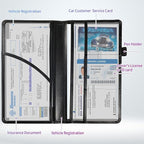 Car Registration and Insurance Holder,Leather Insurance License and Registration Card Holder for Car Glove Box, Auto Truck Document Holder Organizer for Men Women-Forest Trees in Fog