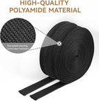 Polyamide Cable Sleeve, 10ft Flexible Expandable Braided Sleeving, Cable Management Sleeve for TV Computer Office Home Entertainment (Black, 3/4")