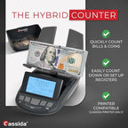 Cassida Professional Money Counting Scale Bill Counter (Till Tally), 1 Pack, Black