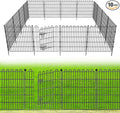 10 Panels No Dig Decorative Garden Fence with Gate for Yard, 24 in(H) X 20 ft(L) Animal Barrier Fencing for Outdoor Dog, Metal Portable Garden Fences for Borders, Pets, Landscape, Temporary Fence