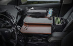 AutoExec AE-GMCD-PI-PM-PS-21M GripMaster Car Desk for Your Vehicle Workstation and Mobile Office, Mahogany with 400 watt Power Inverter, Phone Mount and Printer Stand