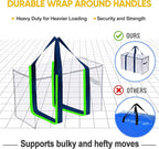 VENO 6 Pack Moving Bags and Large Christmas Storage Bins with lids. Alternative to Moving Boxes, Packing Supplies for College. Extra Large Heavy Duty Totes for Packaging (Clear, 6 Pack)