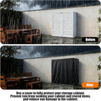 Kasla Storage Cabinet Cover, Outdoor Chest Storage Waterproof Cover, Weatherproof Cabinets Covers for Kitchen Patio Garden Backyard - 26"Lx19"Wx70"H