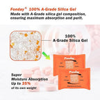 500g x 2 packs Fonday Rechargeable Silica Gel Car Dehumidifier Fast Reactivate Desiccant Bags, Large for Gun Safe Closet Basement Garage Storage Moisture Absorber