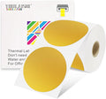 3 X 3 Inch Color Coding Dot Labels Circle Thermal Printable Waterproof 500Pcs Round Stickers Adhesive Writable for Office, Home, Garage, DIY Sticker, Barcodes, Name Tag, Gold