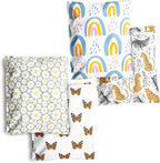 10x13 Poly Mailers – Boho Variety Pack – Waterproof, Tear-Resistant Shipping Bags with Adhesive Seal – 100 Pack – Package Mint