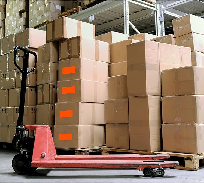 PARLAIM 3" x 5" Rectangle Color Coding Labels,250 per Dispenser Box Roll Square Label Inventory Stickers(Fluorescent Red)