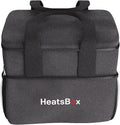 HeatsBox Insulated Food Carrier Bag - Keep Your Meals Cold and Ready to Heat - Black, 2 Compartments - Carry Bag