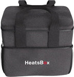 HeatsBox Insulated Food Carrier Bag - Keep Your Meals Cold and Ready to Heat - Black, 2 Compartments - Carry Bag