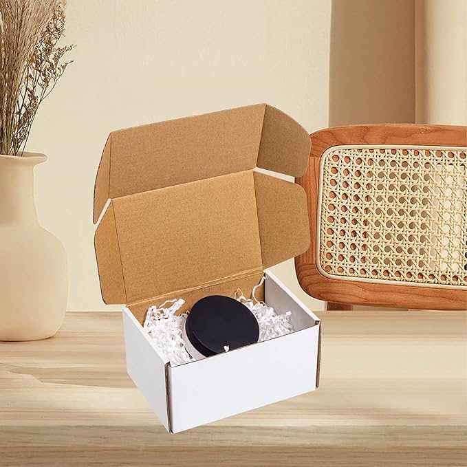 White Shipping Boxes 6x4x3" 60 Pack - Corrugated Cardboard Mailing Boxes for Small Business - Literature Mailer Packaging Supplies