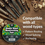 HIPPIE CRAFTER Wide Double Sided Tape for Woodworking, 2 Inch Heavy-Duty Sticky Tape for CNC Machines and Routing Templates, 90 Feet Long