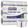 Clear Packing Tape - 18 Heavy-Duty Wrapping Tape - 110-Yard Length, 1980 Total Yards 1.88-Inch Wide Strong Adhesive Rolls for Moving Boxes, Office Packaging, Storage Organization & Warehouse Shipping