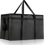 Insulated Bags for Food Delivery, XXXL Pizza Delivery Bags for Hot and Cold Food, Large Capacity Reusable Cooler Bag Keep Food Warm for Grocery Shopping and Catering, Doordash, Travel