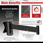 DuraSteel Wall Mount Crowd Control Retractable Belt Barrier - 9.2 Ft Black Retractables Barrier Belt, Crowd Control Barriers Do Not Enter Line Dividers for Crowds NOT Stanchions with Retractable Belts